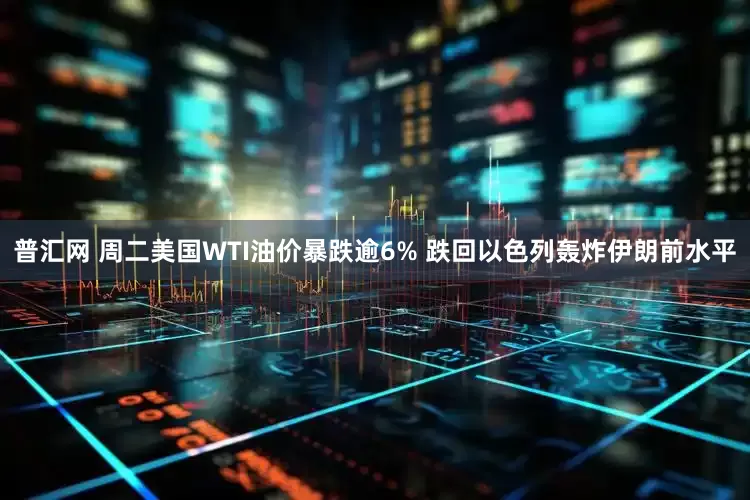 普汇网 周二美国WTI油价暴跌逾6% 跌回以色列轰炸伊朗前水平